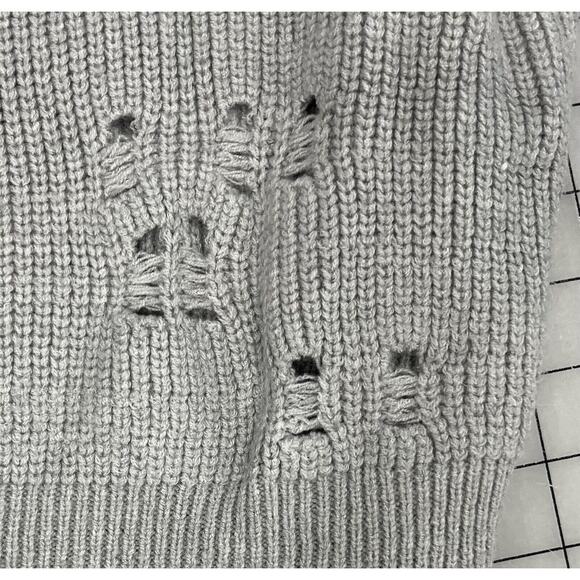 Chelsea DeBoer BY LILY & LOTTIE Sweater Turtleneck Long Sleeve Holes Medium I4 - Picture 4 of 9